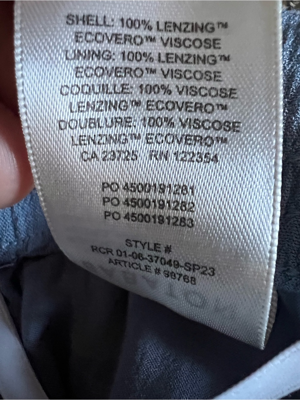 Babaton Light Blue Wide-Leg elastic waist casual pants Sz L excellent condition - Picture 10 of 10